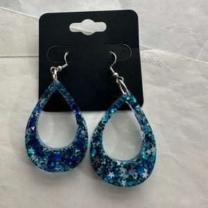 Resin earrings.